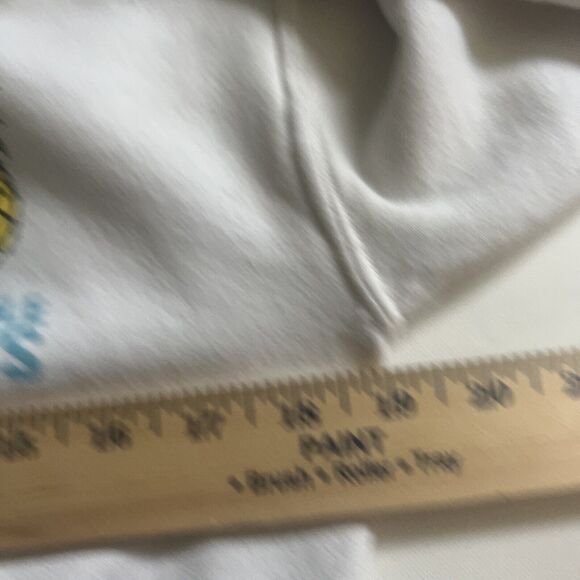 Pineapple Willy's White Hoodie Size Small Pull Over Front Pockets Sweat Shirt - Picture 7 of 8